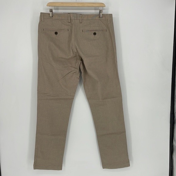 TED BAKER LONDON classic mmt penguin semi plain trouser slacks tan size 34R mens - Picture 2 of 9